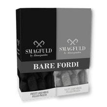 Indlæs billede til gallerivisning BARE FORDI Gavepakning med fyldte bolcher (smag af sød lakrids og salt lakrids)