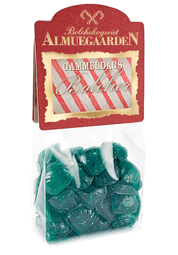 Blå Muslinger bolcher med smag af eukalyptus & salmiak - Almuegaarden