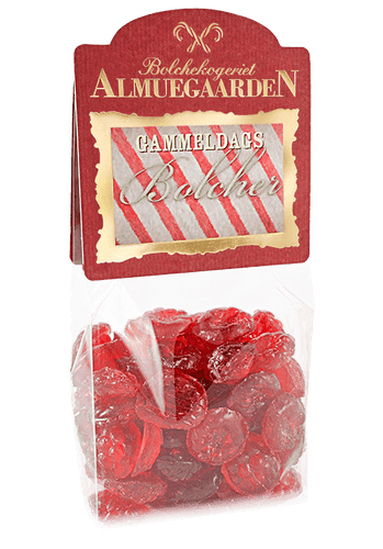 Hindbær bolcher med smag af friske hindbær - Almuegaarden