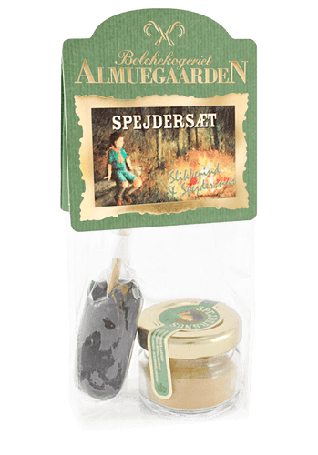 Spejdersæt - Lakrids-slikkepind og spejdersnus - Almuegaarden