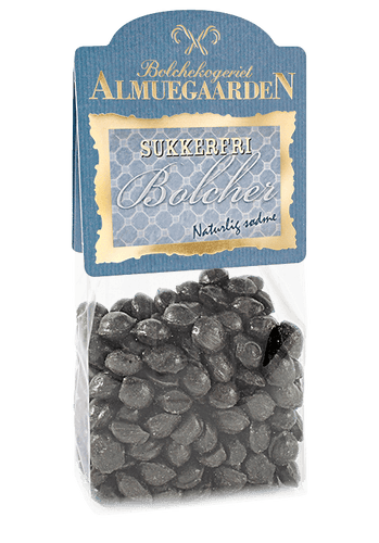 Sukkerfri Spejderhagl bolcher med smag af lakrids og salmiak - Almuegaarden